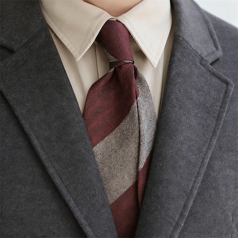 Hombre Corbatas Moda Clásico Contemporáneo moderno Estampado Rayas Fiesta de Boda Ropa Cotidiana 2026 - $6.99 –P8