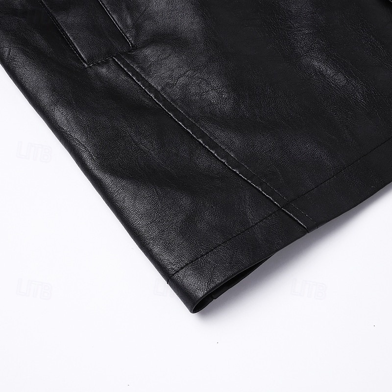 Per uomo Trench in finta pelle Cappotto da marinaio Trench Vacanza Quotidiano Primavera Autunno PU Antivento Capispalla Abbigliamento Moda Classico Semplice Tasca Bavero Monopetto del 2026 a $75.99 –P16