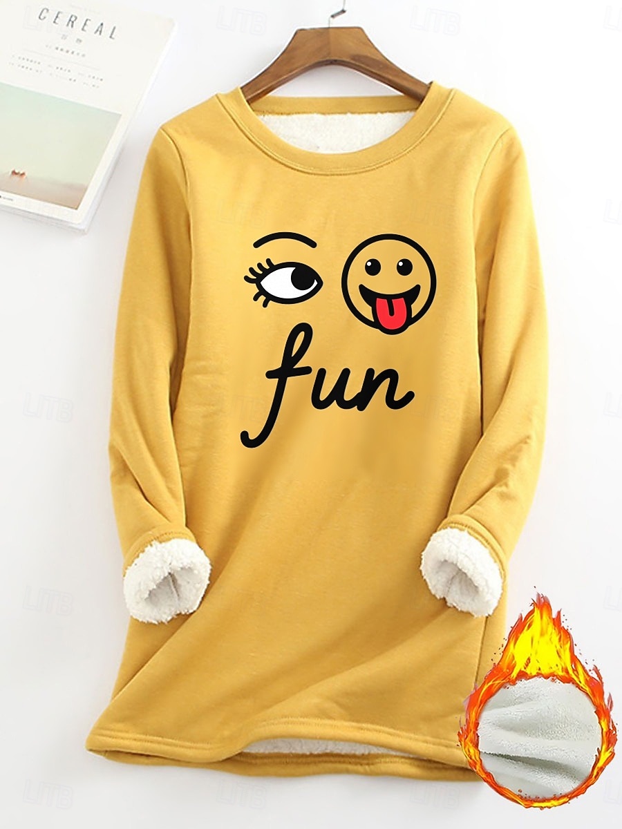 Pull-over pour femme, sweat-shirt graphique, chaud, décontracté, duveteux, manches longues, col rond, régulier, streetwear, décontracté, jaune, rose, rose foncé, bleu, gris, printemps, automne, hiver de 2025 ? $23.99 –P6