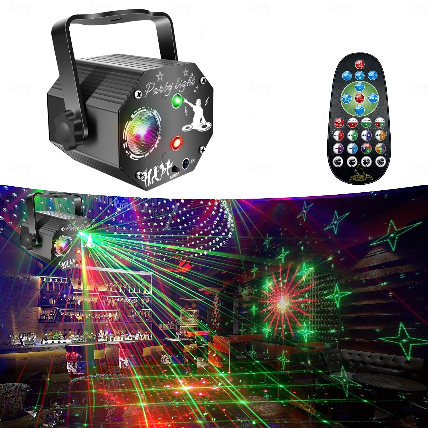 1 db kivetítő lámpa LED ünnepi éjjeli fény USB táplálású lézer kivetítő otthon beltéri kültéri fal parti díszítés 2026 - $66.99 –P5