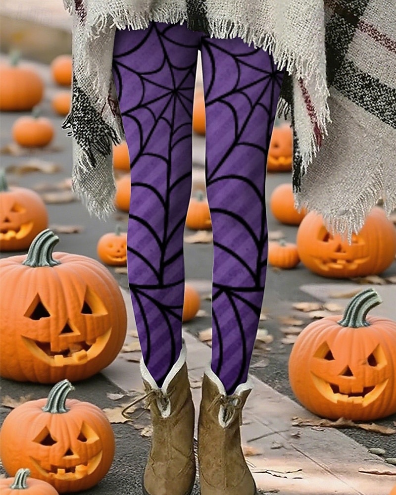 Damen Hosen Hose Leggings Gemütliche Leggings Streetwear Lässig Volle Länge Hohe TaillePantsHalloween Grafikdrucke Elastischer Bund Druck Atmungsaktivität Bequem Dehnbar Urlaub Straße Alltagskleidung 2025 - $24.99 –P2