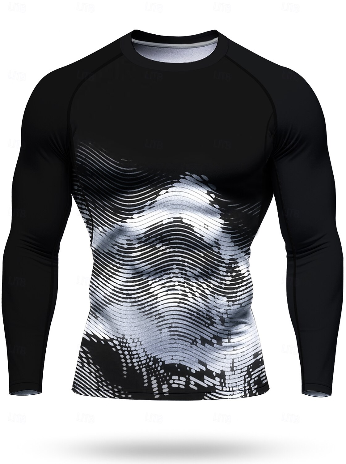 Муж. Футболка для бега Спортивная рубашка Фитнес-рубашка Рубашка тренировки Беговой верх Длинный рукав Футболка Футболка Абстракция UPF 50 Устойчивость к УФ Мягкий Впитывает пот и влагу 2026 - $20.99 –P3