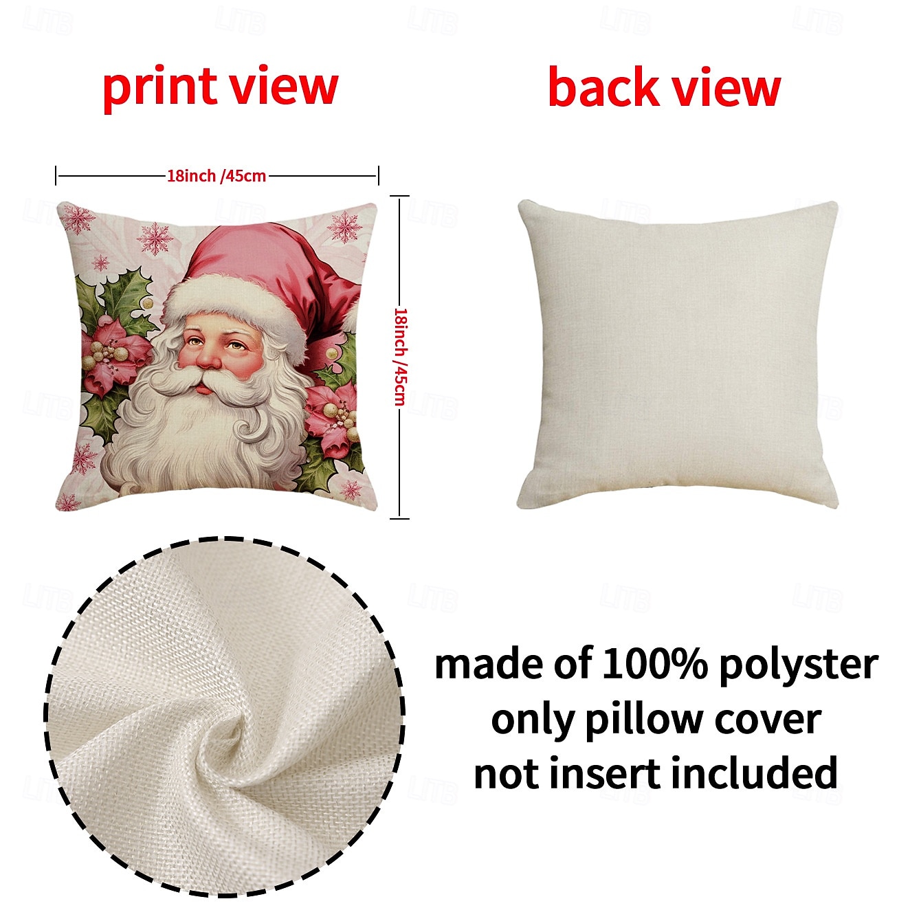 Pink Reindeer Christmas Pillow Covers, Linen Letter Print Decorative Throw Cushions, Festive Sofa & Living Room Accent Pillows 2025 - $4.99 –P3