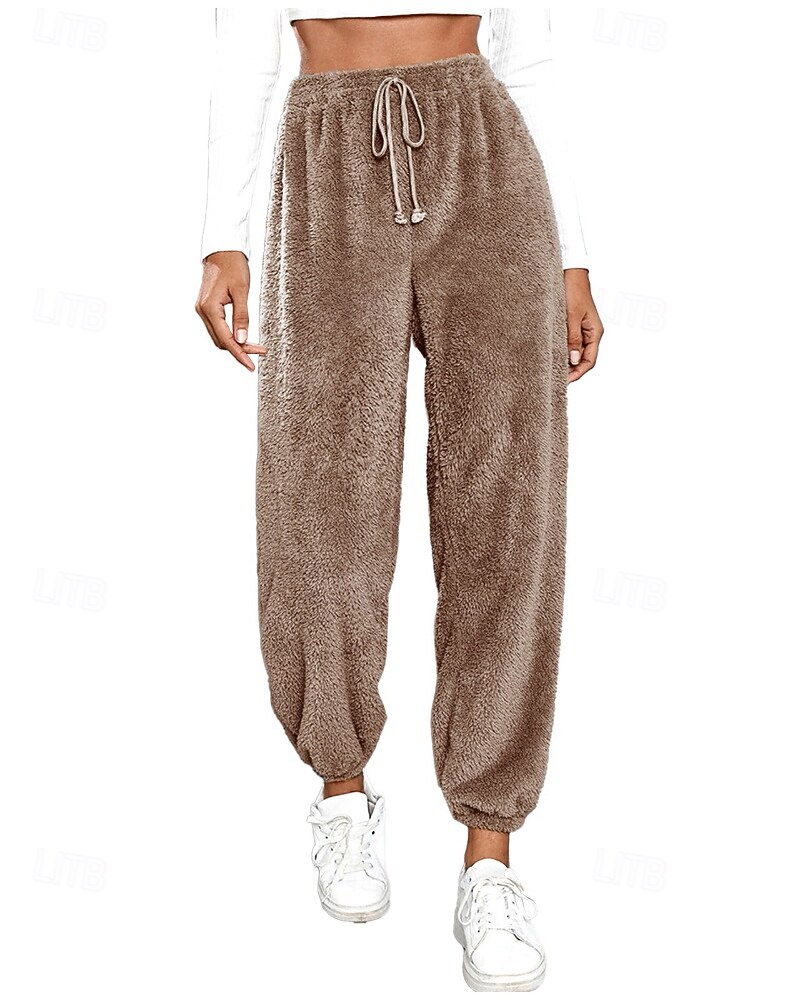 Naisten Veryttelyhousut Fleece-housut Kiinalainen Loma Vintage Katutyyli Täyspitkä Keskikorkea vyötärö Tavallinen Tasku Joustava vyötärö Pidä lämpimänä Mikrojoustava Elastinen Päivittäin ulko- Loma 2026 - $20.99 –P4