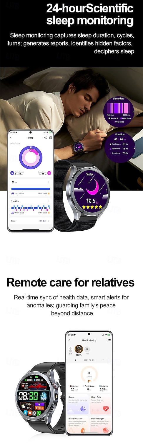 iMosi ET472 Reloj inteligente 1.53 pulgada Smartwatch Reloj elegante Bluetooth ECG + PPG Podómetro Recordatorio de Llamadas Compatible con Android iOS Mujer Hombre Llamadas con Manos Libres 2025 - $62.99 –P11