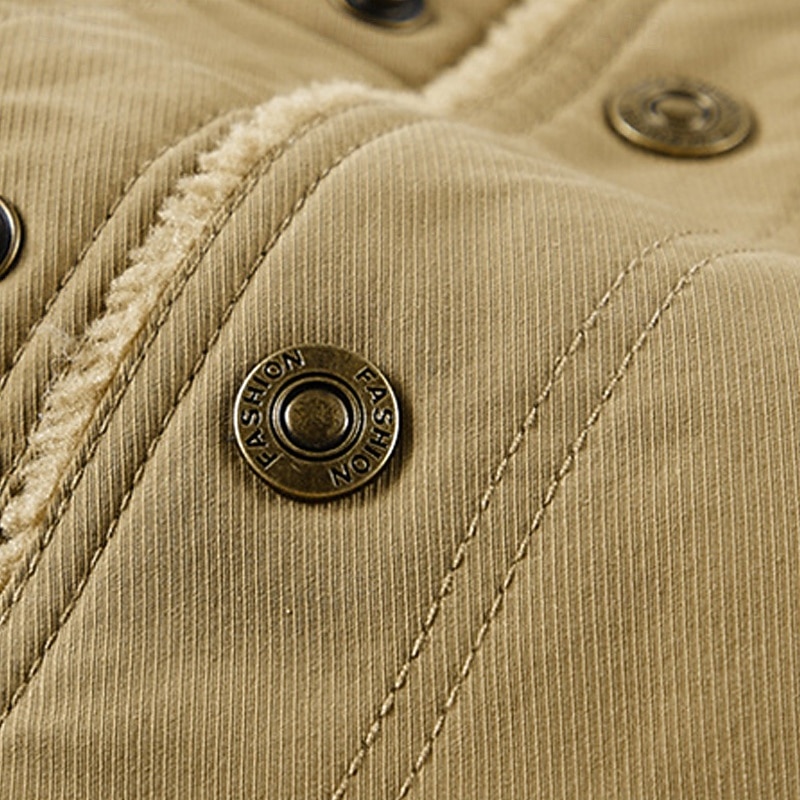Ανδρικά Χειμωνιάτικα μπουφάν Μπουφάν fleece Μπουφάν Cargo Casual Jacket Διακοπές Καθημερινά Διατηρείτε Ζεστό Τσέπη Φλις Φθινόπωρο Χειμώνας Σκέτο Μοντέρνα Κομψό στυλ street Πέτο Κανονικό 2026 - $53.99 –P5