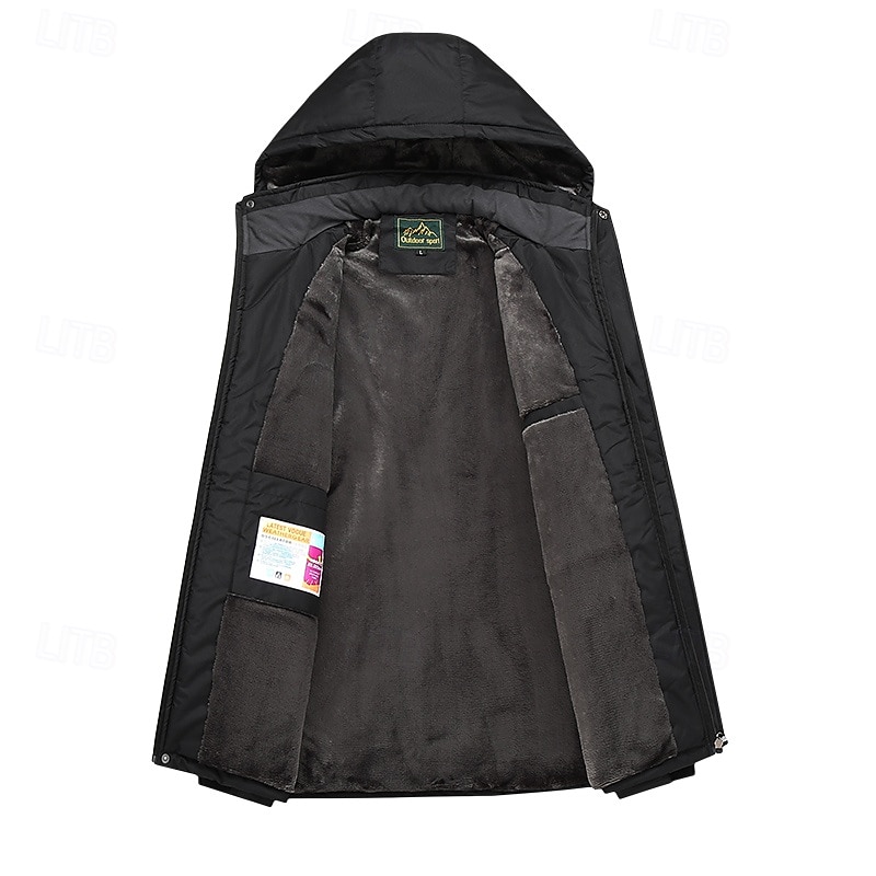 Homens Jaqueta Softshell Jaqueta de Trilha Casaco de lã Inverno Ao ar livre Térmico / Quente Prova-de-Água Blusas Cinzento Escuro Preto Branco Verde Tropa Laranja de 2025 por $70.99 –P9