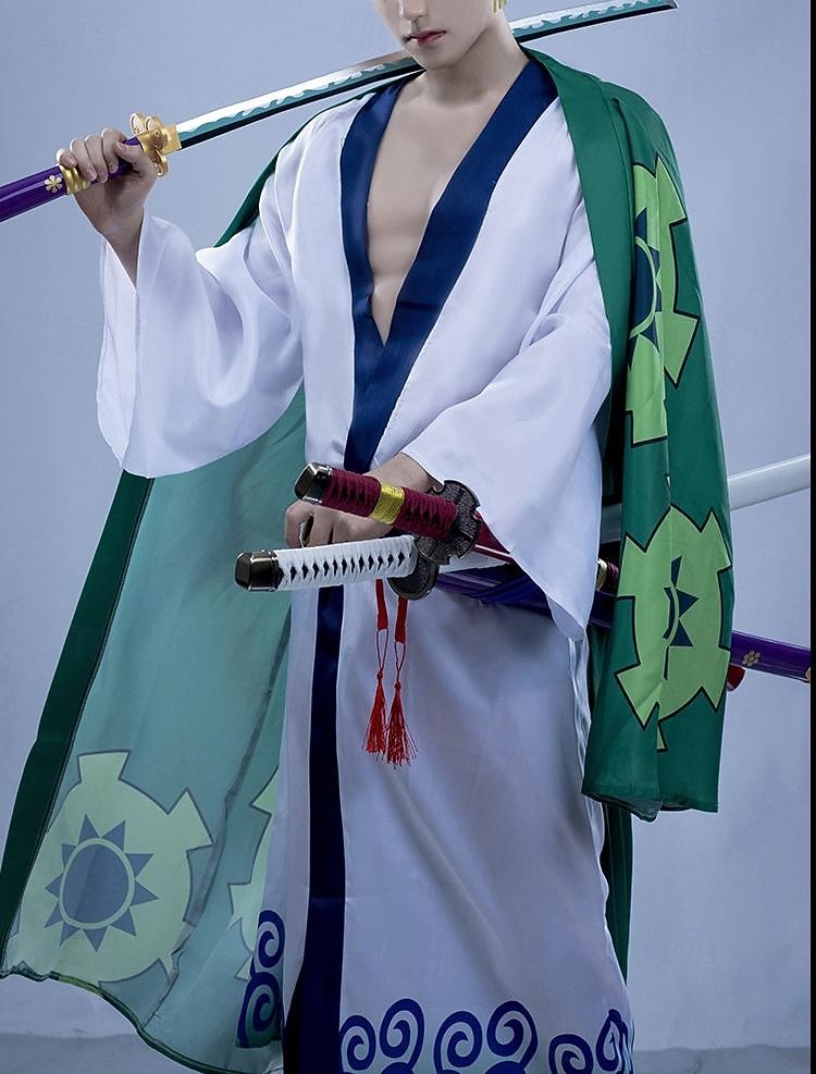 Ocean Adventurer Roronoa Zoro Pirat Słomkowy Kapelusz Anime Kostium Cosplay Stroje Garnitury cosplay Karnawał Bal maskowy Kostium Na Męskie Dla dorosłych 2026 - $59.99 –P8