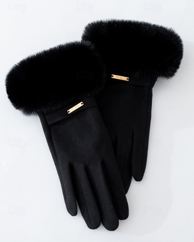 Femmes 1 Paire Bouts des doigts / Gants hiver Streetwear / Extérieur Gants - Couleur Unie Doigt complet de 2025 ? $6.99 –P3