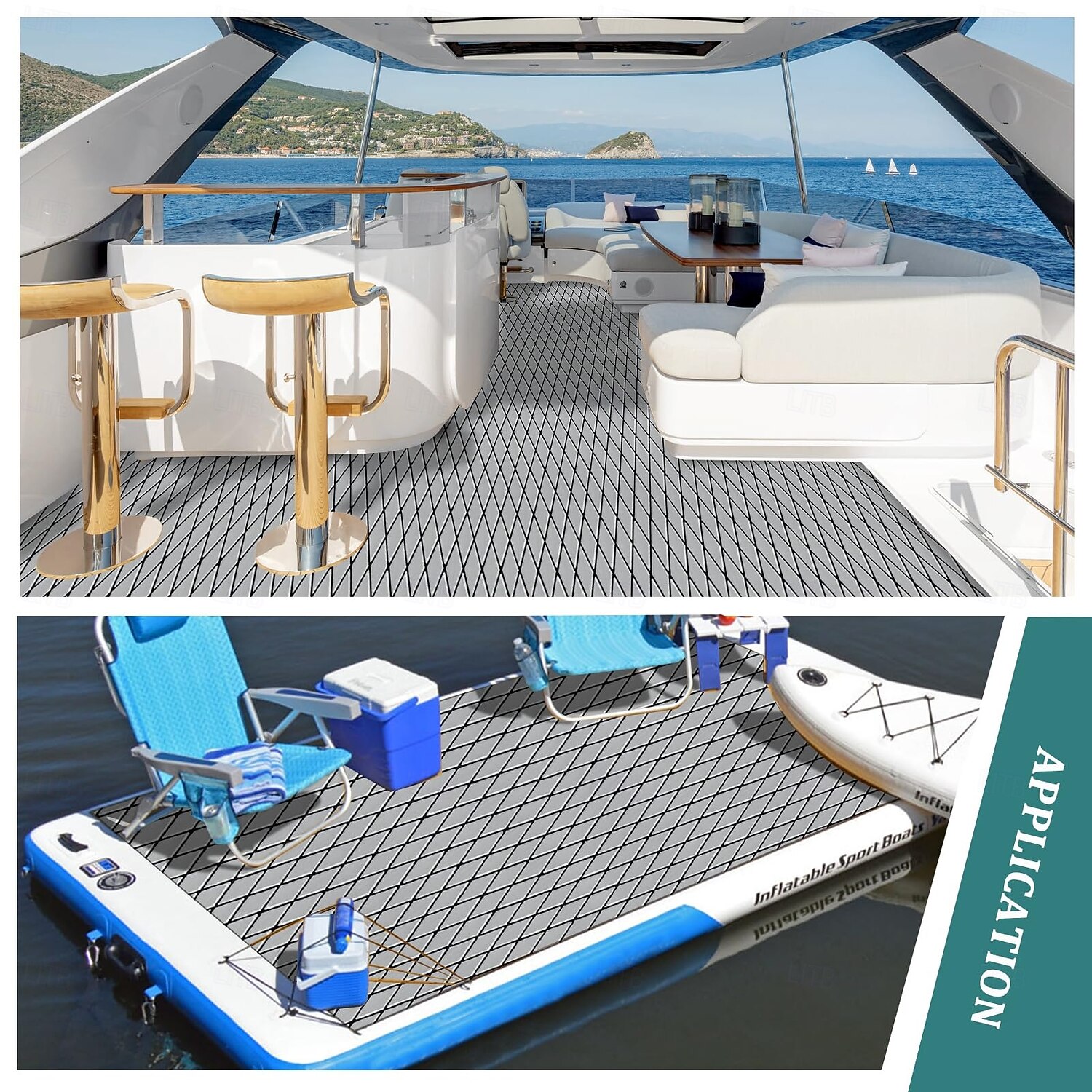 Korkealaatuinen eva-vaahtomuovivenepohja - UV-suojattu, liukumaton, likaa hylkivä, helppo puhdistaa ja asentaa, sopii täydellisesti kaikentyyppisiin veneisiin, veneen lattian suojaus, teksturoitu 2026 - $23.99 –P16