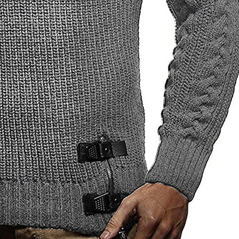 Homens Suéter Pulôver suéter Estriado Cabo Tricotar Tops regulares Tricotado Corte Justo Tecido Gola Redonda Roupa de Malha Moderna Casual Roupa Diária Roupa Outono Inverno Preto Marron M L XL de 2025 por $41.99 –P7