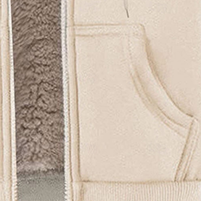 Per uomo Felpa con cappuccio Felpa con cappuccio a zip intera Felpa con cappuccio in pile Felpa con cappuccio foderata in pile Aalbicocca Nero Rosso Borgogna Blu Con Cappuccio Semplice Cerniera Sport del 2025 a $23.99 –P10