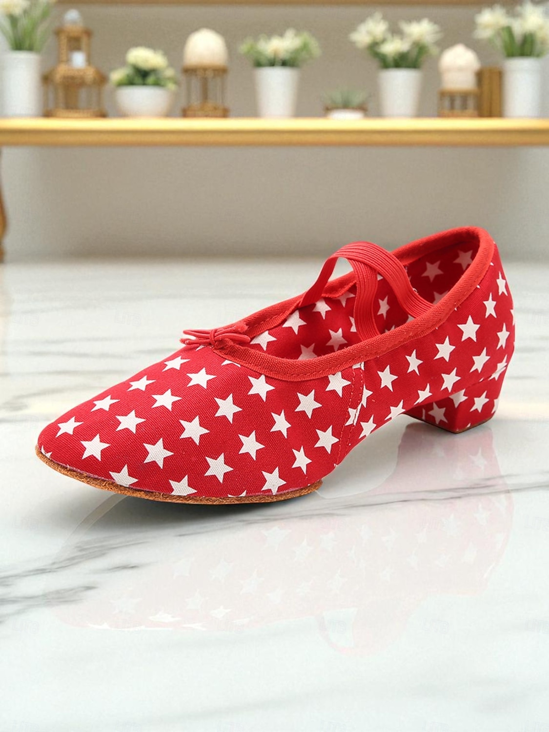 chaussures de danse à imprimé étoile pour femmes - chaussures de danse de salon confortables à talons bas pour la pratique et la performance de 2025 ? $26.99 –P6