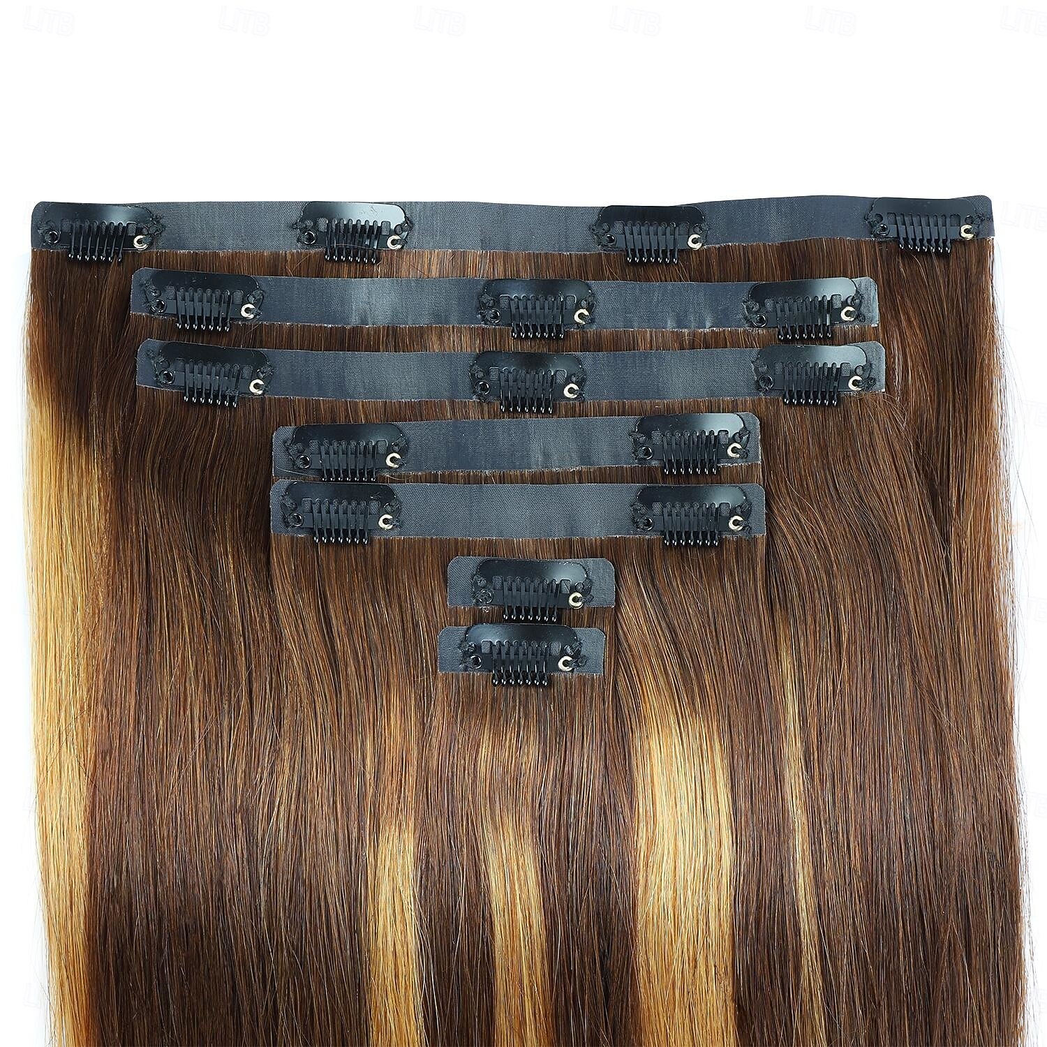 Destaque p4/27 20-24 polegadas cabelo liso longo 7 peças conjunto pu grosso clipe em extensões de cabelo de 2026 por $261.99 –P5
