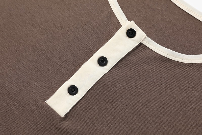 Herre T skjorte Henly-skjorte T-skjorter Kortermet skjorte Kortermet Henley Sommer Vår Fargeblokk Mote Designer Grunnleggende Lapper Feriereise Gate Ut på byen Blå Svart Rosa Topp T-skjorte for menn 2026 - $20.99 –P4