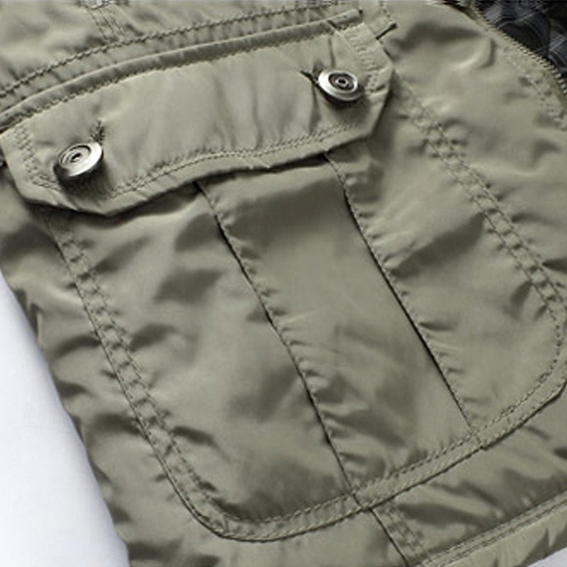 Herren Parka Trenchcoat Urlaub Täglich Herbst Winter Polyester Verschleißfest Oberbekleidung Bekleidung Mode Klassisch Einfach Tasche Revers Reisverschluss 2025 - $47.99 –P8