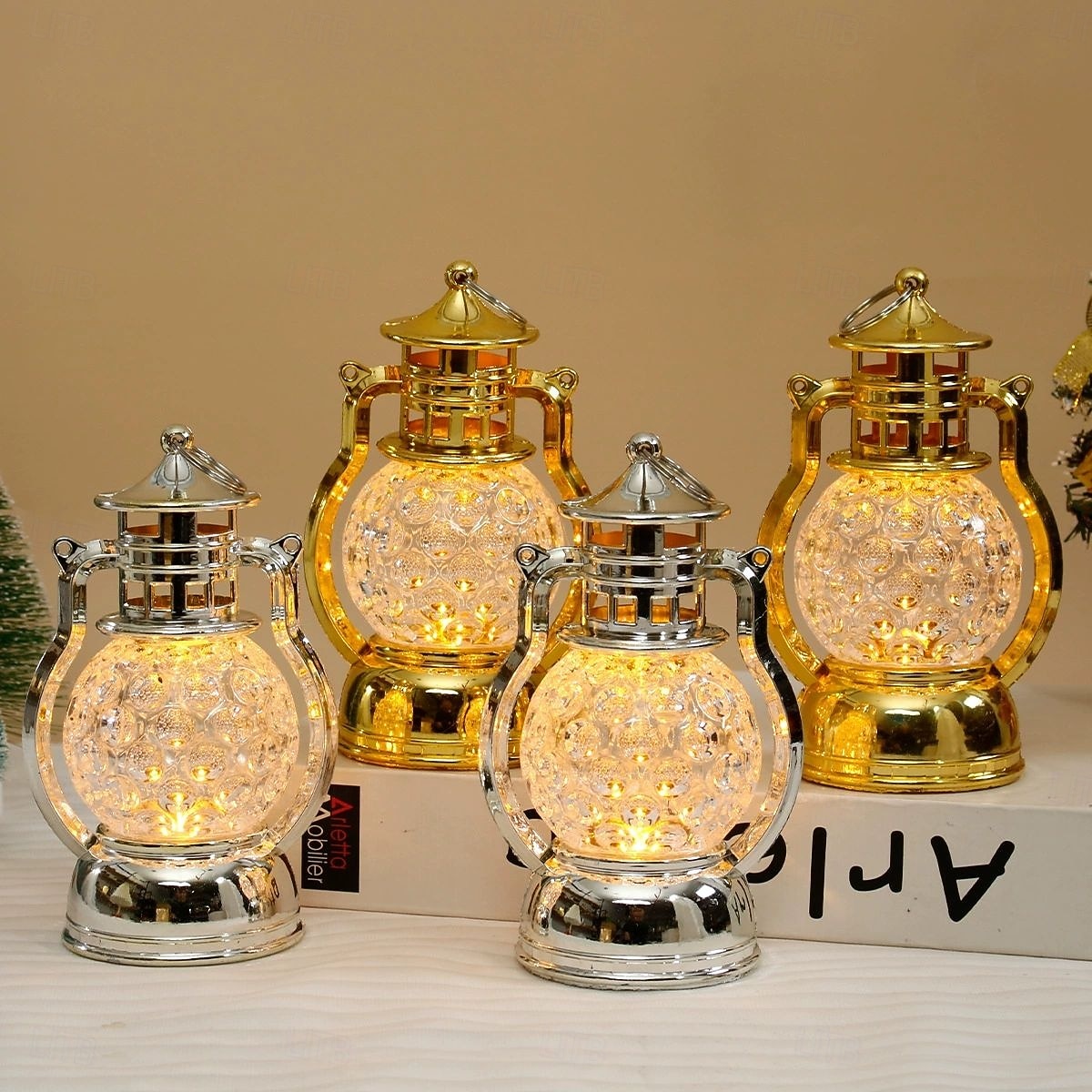 1PC Christmas Creative LED Wind Lamp Retro Oil Lamp New Year Party Wedding Festival Birthday Decoration Night Light Battery Powered 2025 - CAD $12.99 –P1