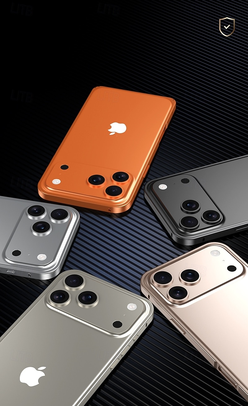 телефон Кейс для Назначение iPhone 17 Pro Max 17 Air 17 Противоударная рамка Защита от удара Ретро Металл 2025 - $12.99 –P9