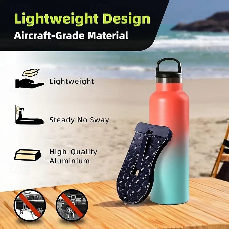 2026年 ルーフアクセス用の折りたたみ式アルミ製ドアステップ - ポータブルな車両ペダルラダーは、ほとんどの車、SUVに適合します。 &トラック、暗い色  コレクション – $16.99 –P6