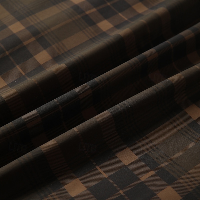 Per uomo Giubbotto bomber Giacca Casual Vacanza Quotidiano Caldo Tasca Autunno Inverno Plaid Moda Classico Collo alla coreana Regolare Verde scuro Verde militare Giacca del 2026 a $48.99 –P11