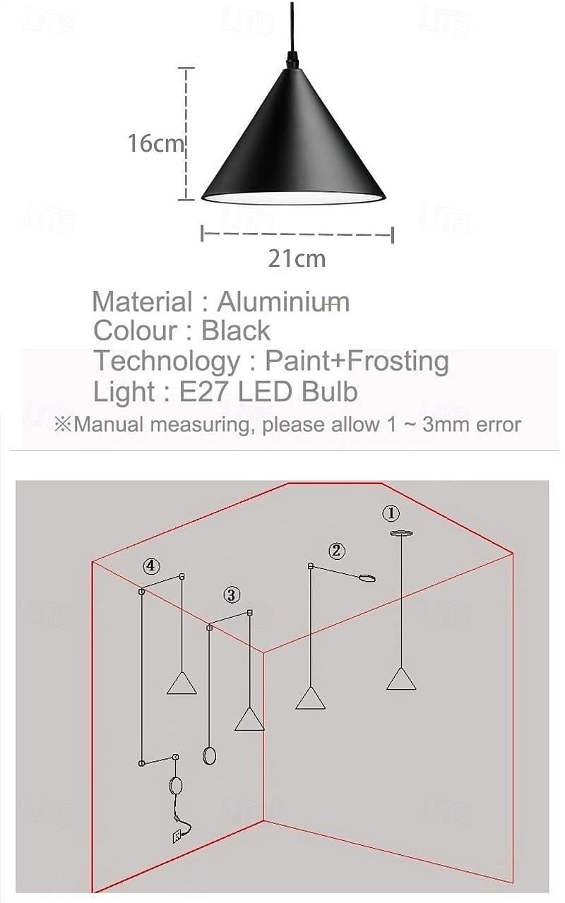 2 lumières 20 cm Conception unique Conception de l'île Lampe suspendue Métal Finitions Peintes Moderne Style nordique 85-265V de 2025 ? $101.99 –P6