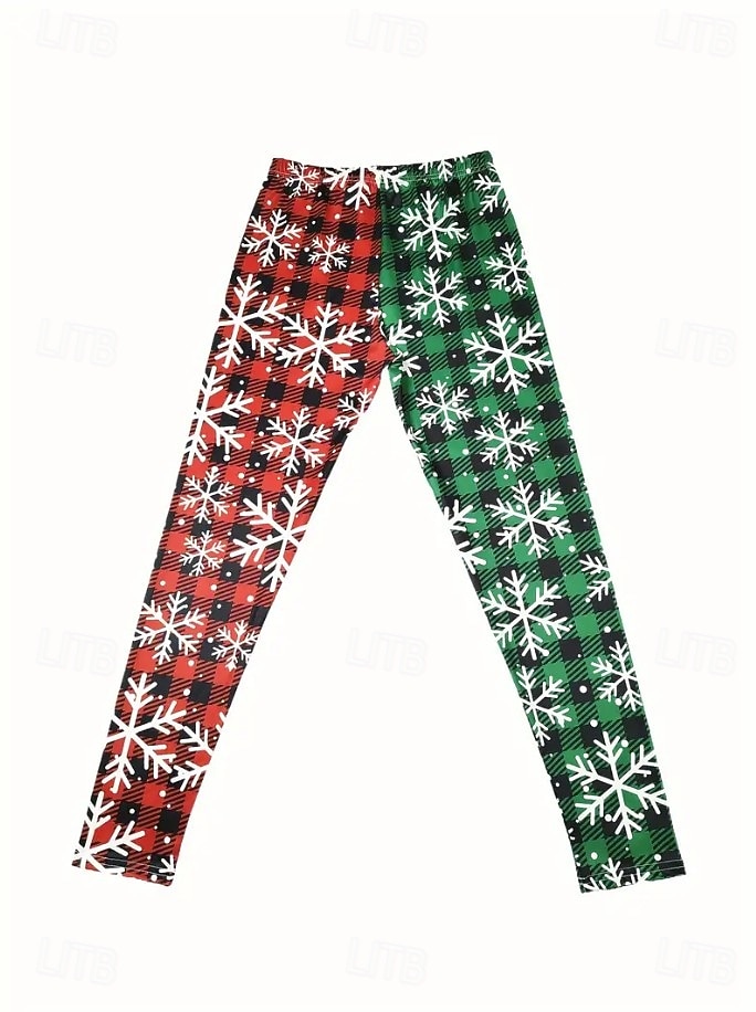 Жен. Леггинсы Мода Классический На каждый день Полная длина ЗавышеннаяPantsНовогодняя тематика Графика Снеговик В снежинку Рисунок Сохраняет тепло Мягкий Дышащий Эластичная 2025 - $26.99 –P6