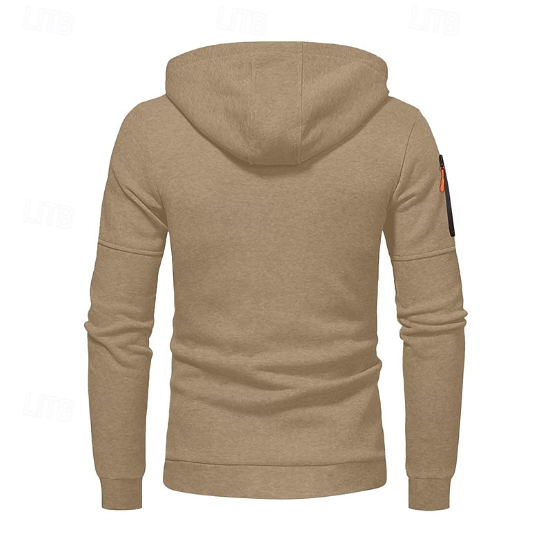 Per uomo Felpa con cappuccio Felpa con cappuccio e zip corta Nero Bianco Blu marino Cachi Grigio chiaro Con Cappuccio Semplice Tasca Zip a un quarto Sport & Outdoor Quotidiano Ferie Poliestere del 2025 a $24.99 –P3