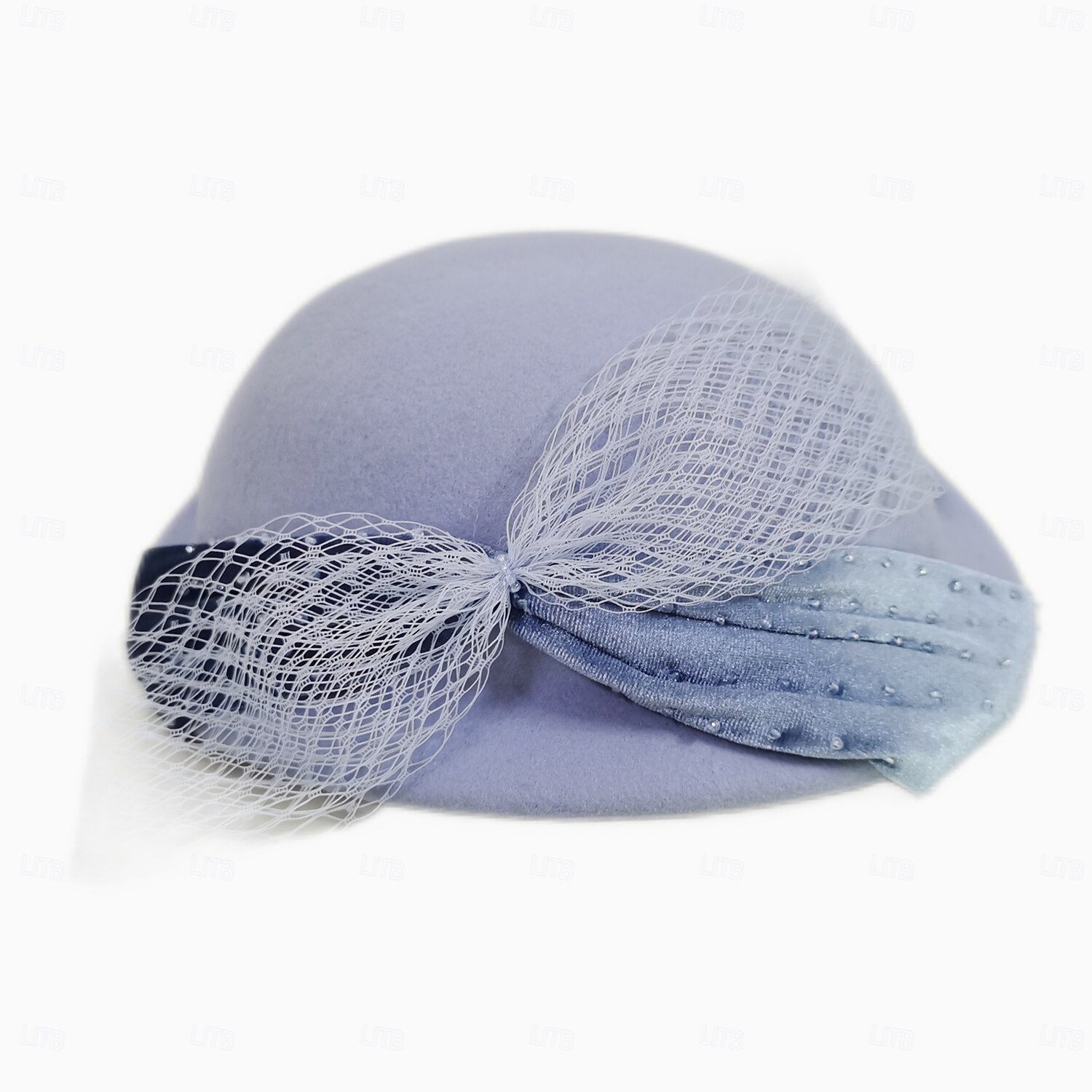 Vintage-tyyli Tyylikäs 100% villa / Sametti hatut kanssa Ruseteilla / Koristehelmillä / Reunat 1kpl Kausaliteetti / Pyhäpäivä Päähine 2026 - $43.99 –P13