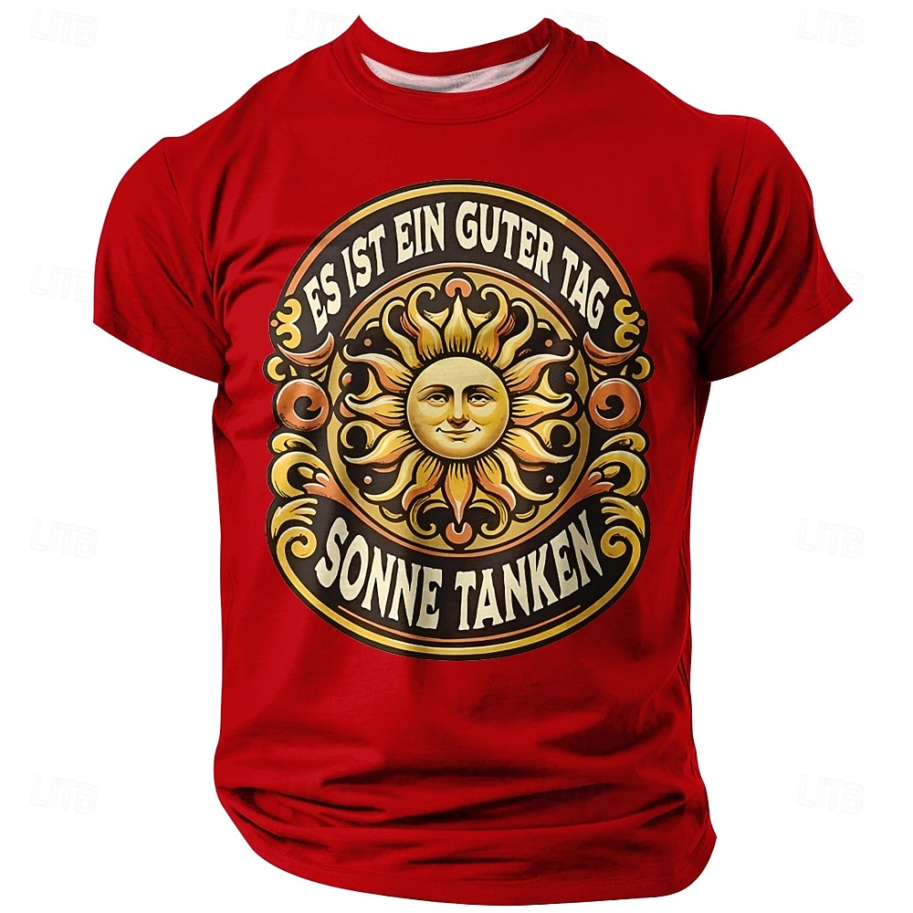 Heren Korte Mouw Graphic T-Shirt 'Het Is Een Goede Dag Om Zonnebrand Te Vullen' Zon Ontwerp 2026 - $19.49 –P3