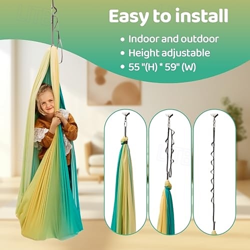 Sensory sway for children and adults capable of accommodating 300 pounds of indoor and outdoor sensory sway double-layer treatment for children with autism including suspension kit 2026 - $100.99 –P2