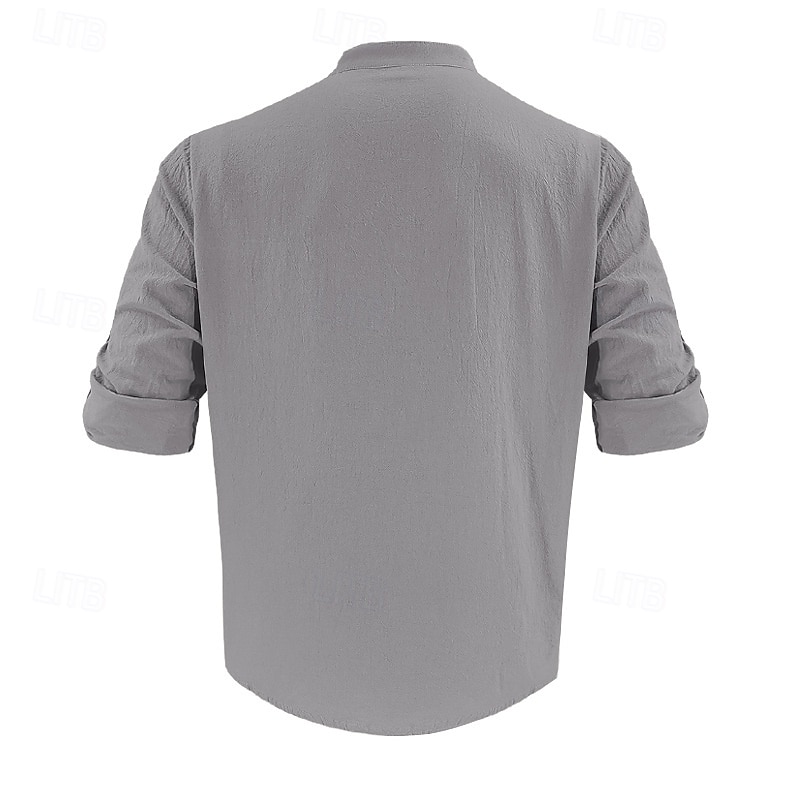 Miesten Paita Pellava paita Rento paita Button Up paita Puuvillainen paita Palmu Loma Havaijilainen Musta Valkoinen Khaki Harmaa Pitkähihainen Nauhakaulus Kevät Syksy Vaatetus Painettu 2025 - $25.99 –P19