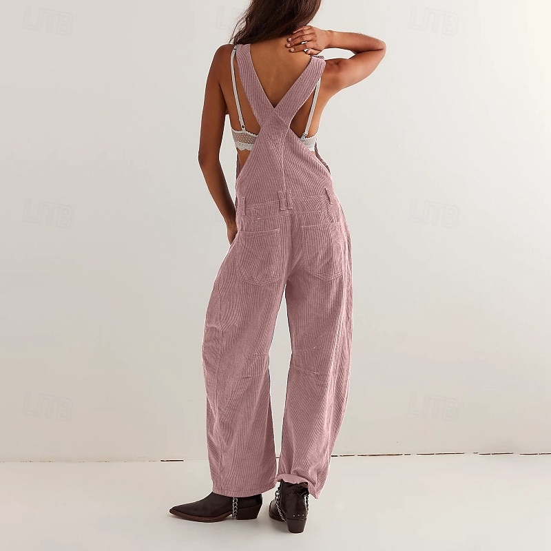Per donna Normale Tuta Attivo Tinta unica Senza Maniche Collo a U Tasca Bottoni Vacanza Quotidiano Vestibilità regolare Nero Giallo Rosa Autunno del 2026 a $41.99 –P5
