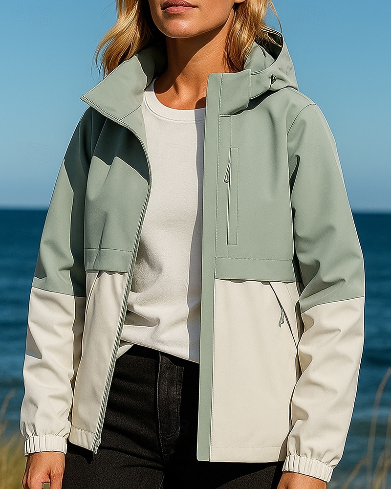 Per donna Giacca a Vento Giacca softshell Giacca da escursionismo Esterno Impermeabile Antivento Traspirante Abbigliamento da trekking Abbigliamento da trekking Primavera Autunno Top Pesca Campeggio del 2026 a $55.99 –P6