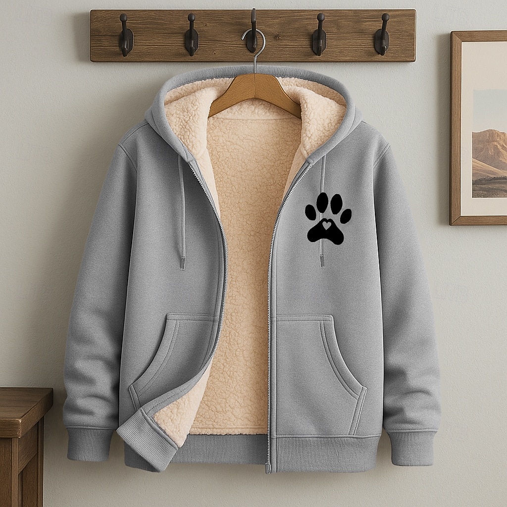 Per uomo Felpa con cappuccio Felpa con cappuccio a zip intera Felpa con cappuccio in pile Felpa con cappuccio foderata in pile Aalbicocca Nero Rosso Borgogna Blu Con Cappuccio Semplice Cerniera Sport del 2025 a $23.99 –P6