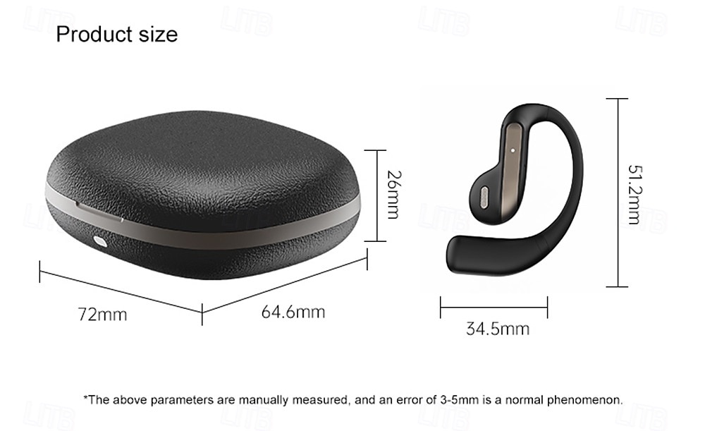 Cuffie con traduzione intelligente con intelligenza artificiale, cuffie sportive Bluetooth wireless di lunga durata, cuffie stereo con conduzione aerea semi-intraurale del 2025 a $23.99 –P17