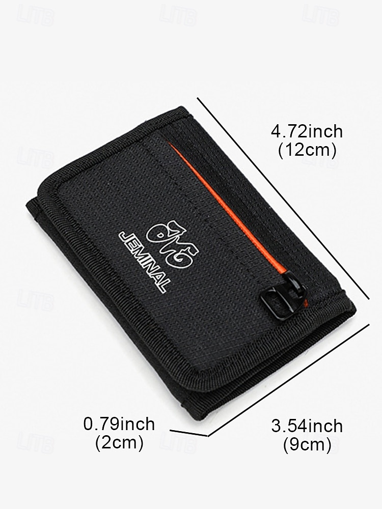 Drievoudige canvas herenportemonnee met meerdere kaartvakken, ritsvak voor munten en klittenbandsluiting – casual lichtgewicht stijl voor studenten, buitenreizen en dagelijks gebruik 2026 - $14.99 –P9