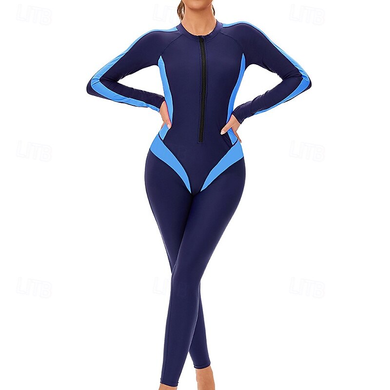 2026年 女性用 ラッシュガード 全身水着 ダイブスキンスーツ パッチワーク UPF50+ 速乾性 高弾性 長袖 スイムウェア サーフィン 潜水 シュノーケリング 夏  コレクション – $50.99 –P12