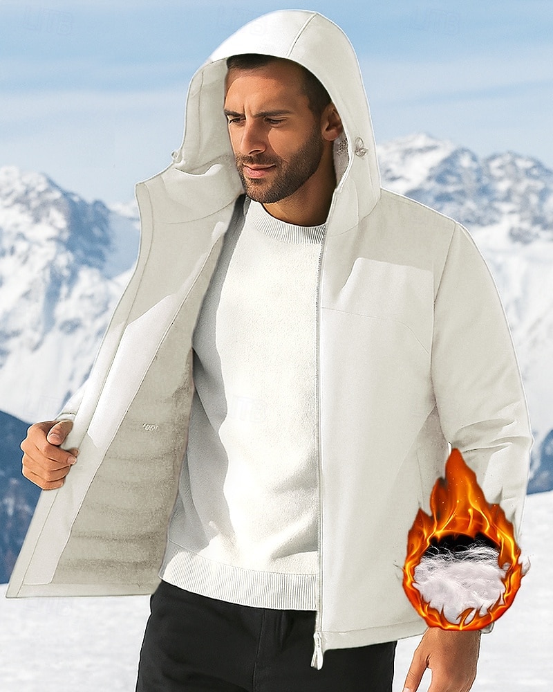 Miesten Ulkoilu takki Vaellustakki Puffer takki Ulko- Vedenkestävä Tuulenkestävä Lämmin Vaellusasut Vaellusvaatteet Kevät Syksy Takki Puuvilla Kiipeily Telttailu / Retkely / Luolailu Talviurheilu 2025 - $42.99 –P9