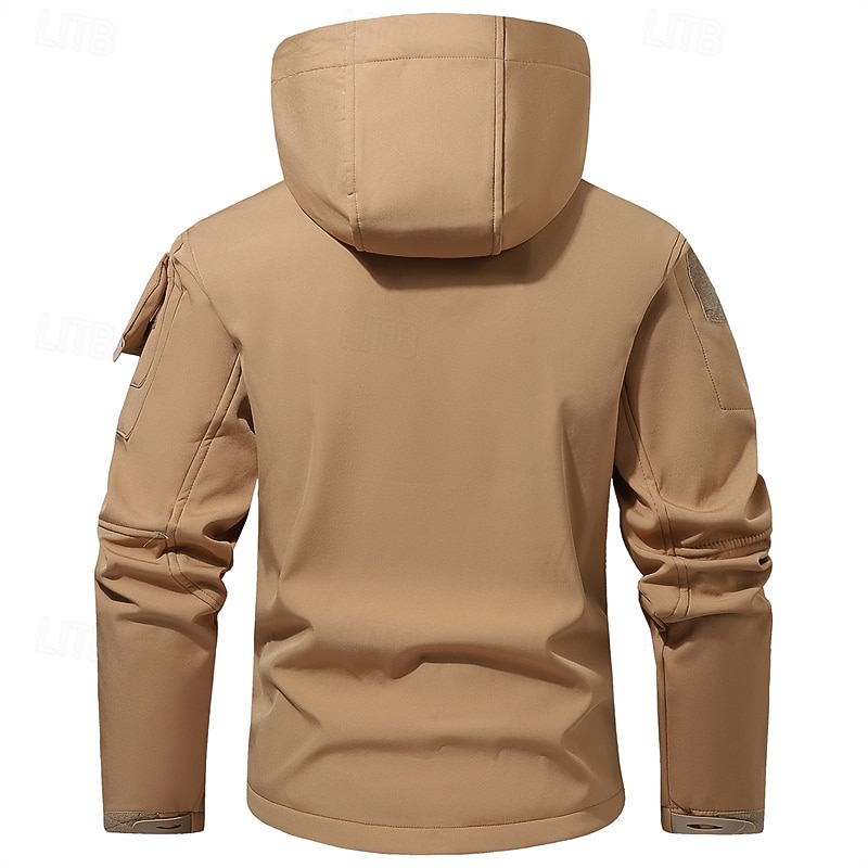 Homens Casaco exterior Jaqueta Softshell Jaqueta de Trilha Férias Diário A Prova de Vento À Prova-de-Água Bolsos Outono Inverno Tecido Côr Camuflagem Moda Clássico Com Capuz Padrão Cinzento Verde de 2026 por $47.99 –P2