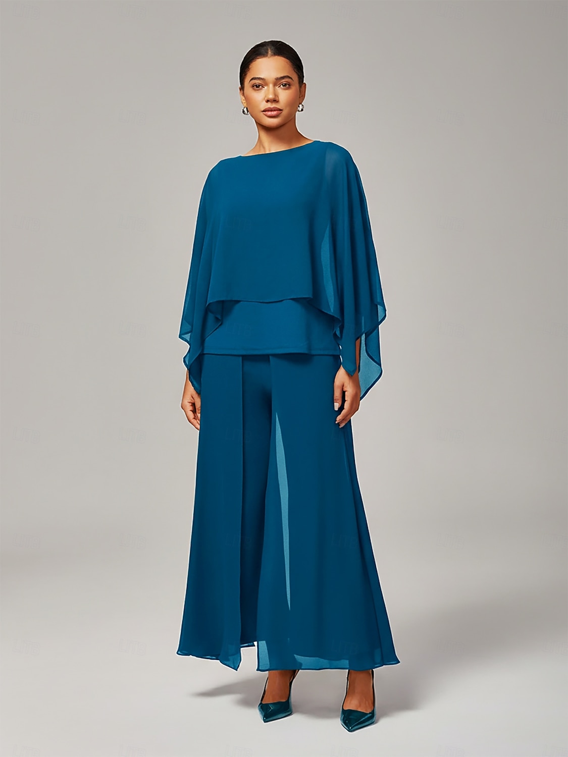 Women's Elegant Stylish Luxurious Modal Chiffon Crewneck Sleeveless Cape Top Spring Summer Fall 2025 - $72.99 –P3