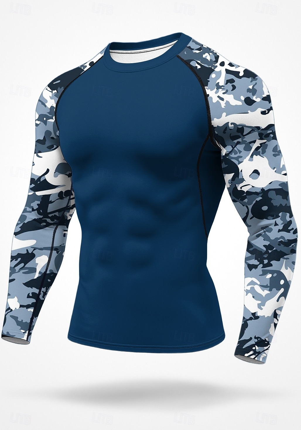 Муж. Футболка для бега Спортивная рубашка Фитнес-рубашка Рубашка тренировки Беговой верх Длинный рукав Футболка Футболка Камуфляж UPF 50 Устойчивость к УФ Мягкий Впитывает пот и влагу 2025 - $18.99 –P3