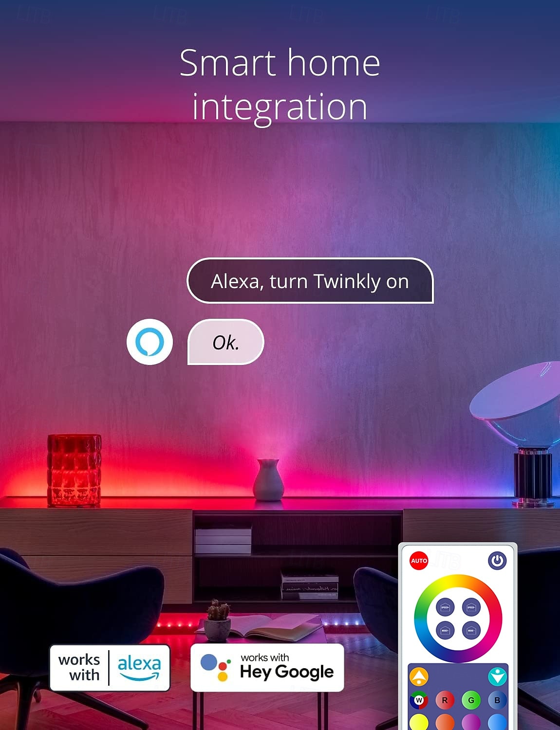 Lights 20M/66FT 200 LED BeadsTuya, Wedding Festival Indoor and Outdoor Courtyard IP68 Waterproof Colorful Light String Bluetooth APP Remote Control Colorful Leather Wire Light String Usb 2026 - $20.99 –P8