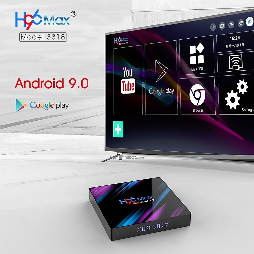 андроид 9.0 h96 max bluetooth 4.0 4k rk3318 2gb 16gb 2025 - $43.99 –P11
