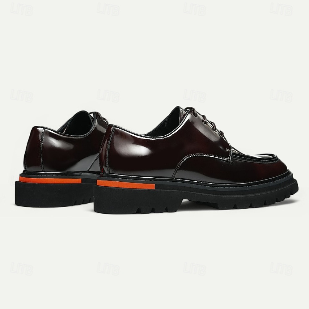 Men's Brown Genuine Leather Lace-Up Oxford Shoes – Classic Formal Dress Shoes for Business, Office and Evening Events 2026 - $119.99 –P7