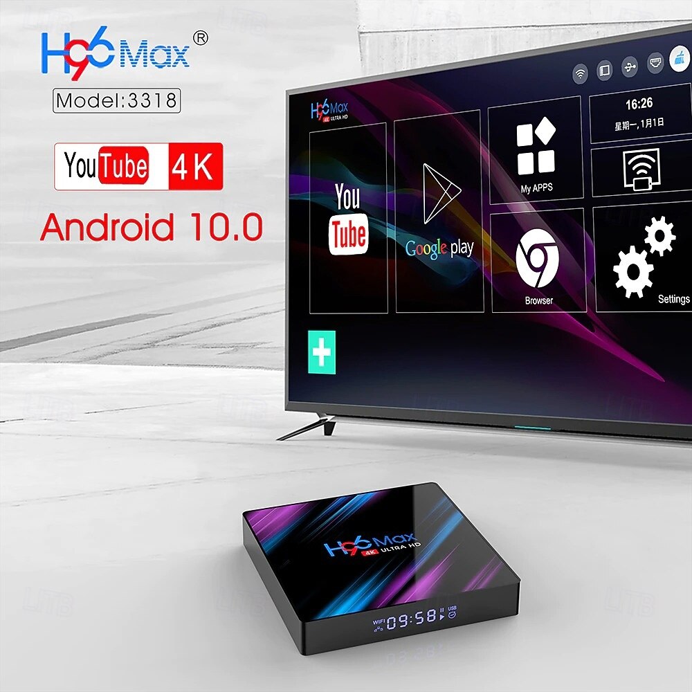 андроид 9.0 h96 max bluetooth 4.0 4k rk3318 2gb 16gb 2025 - $43.99 –P1