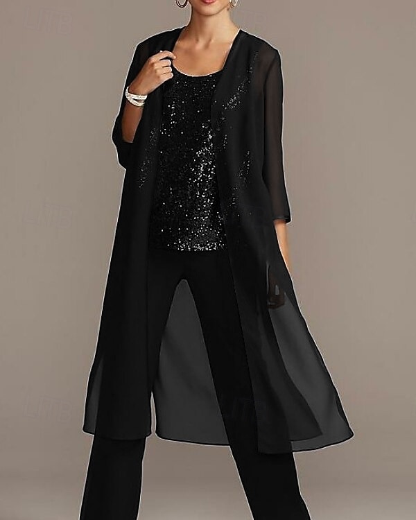 Chiffon 3/4 Sleeve Shrugs Cape  For Party Evening Mother of Bride  Wedding Guest Simple Pure Color Wedding Wraps dress to impress 2025 - CAD $57.99 –P3