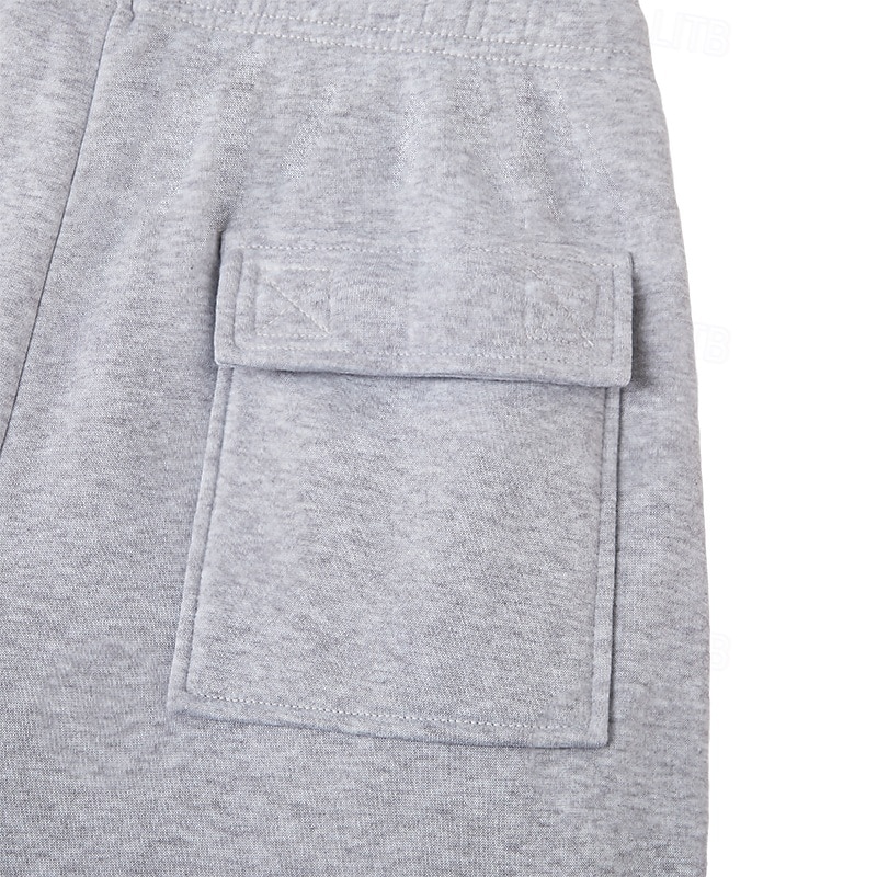 Men's Cargo Sweatpants Sweatpants Fleece Pants Joggers Trousers Drawstring Elastic Waist Multi Pocket Solid Color Windproof Outdoor Full Length Daily Streetwear Fashion Classic Style Loose Fit Black 2026 - €21.99 –P10