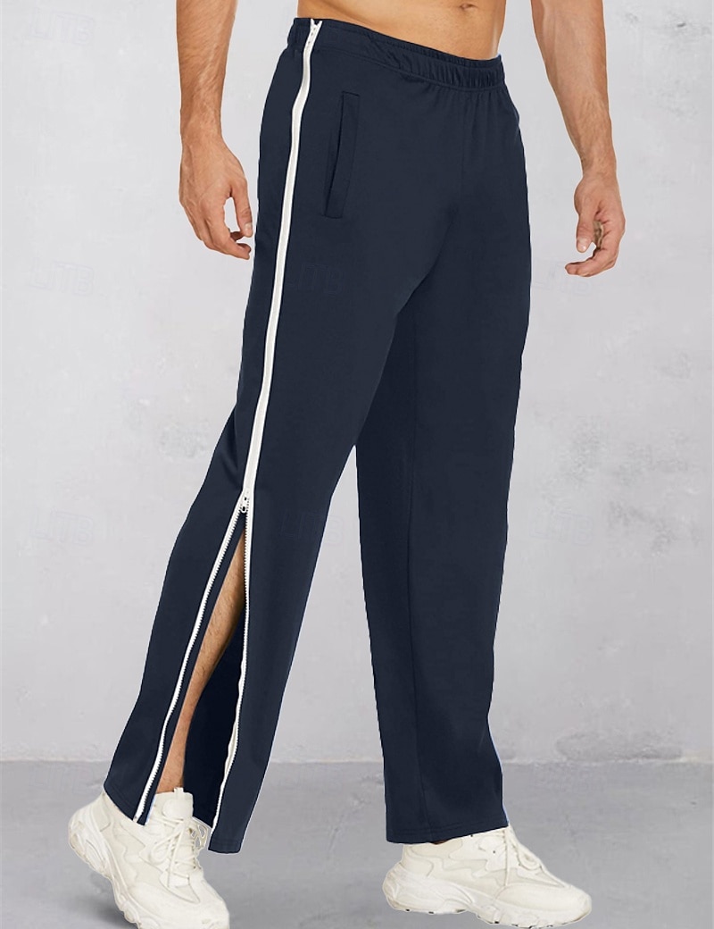 Miesten Veryttelyhousut Jogger Revi pois housut Housut Suorat lenkkeilyhousut Kurenauha Vetoketju Joustava vyötärö Väripalikka Mukavuus Hengittävä Kausaliteetti Päivittäin Pyhäpäivä Urheilu Muoti 2025 - $19.99 –P6