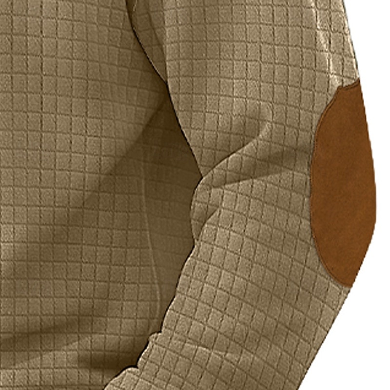 Homens Moletom Moletom Waffle Moletom com capuz Estacionar Preto Branco Verde Tropa Cáqui Cinzento Colarinho Clerical Tecido Patchwork Textura Desportos e Ar livre Casual Diário Roupa de rua Legal de 2025 por $23.99 –P8
