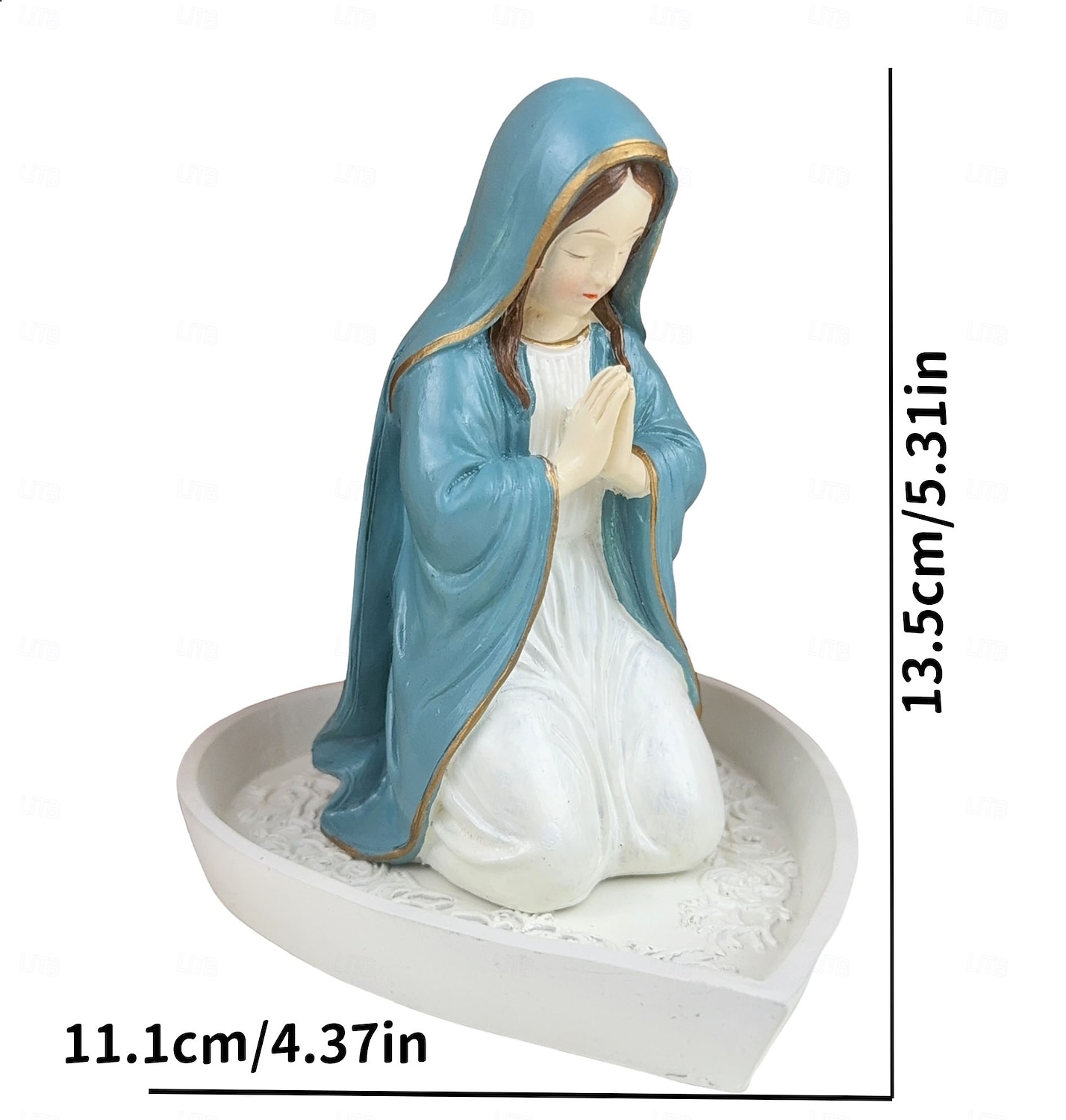 Neitsyt Maria Jeesus rukousnauha haltija pyhä katolinen veistos uskonnollinen siunattu patsas uskonnollinen lahja sopii makuuhuoneeseen olohuoneeseen toimistotyöpöydän koristeluun 2025 - $24.99 –P10